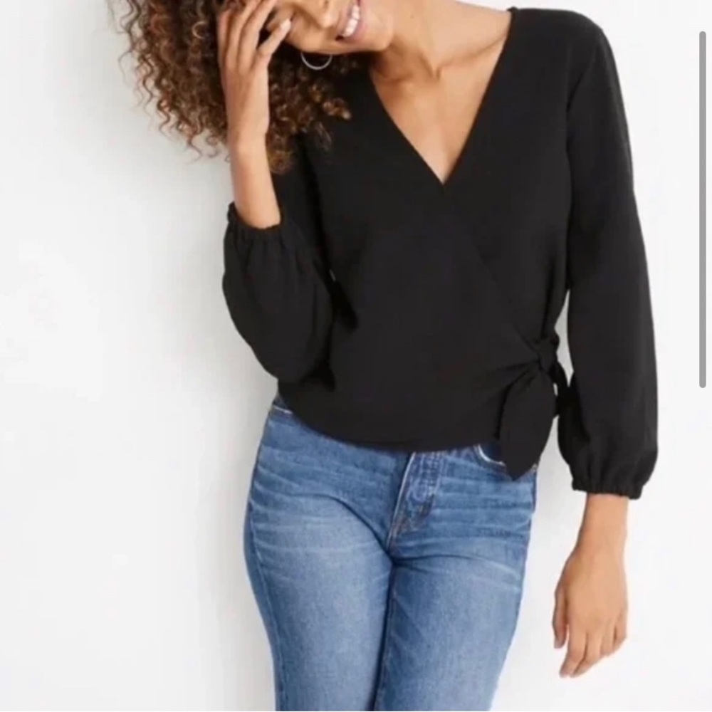 Madewell Texture & Thread Crepe “Wrap” Top - Picture 14 of 16